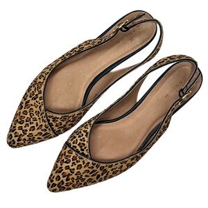 Leopard Print Slingback Flats